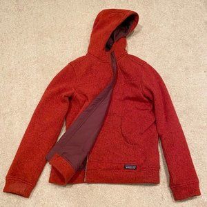 Better Sweater lined zipup in brick orange